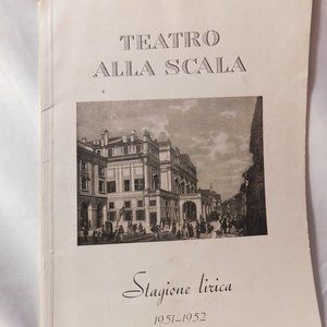 Vintage Teatro Alla Scala Opera Playbill Program Stagione Lirica 1951-1952